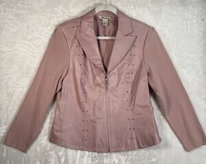 Nygard Collection Women’s Jacket Size L (14-16) Pinks Zip Classic READ